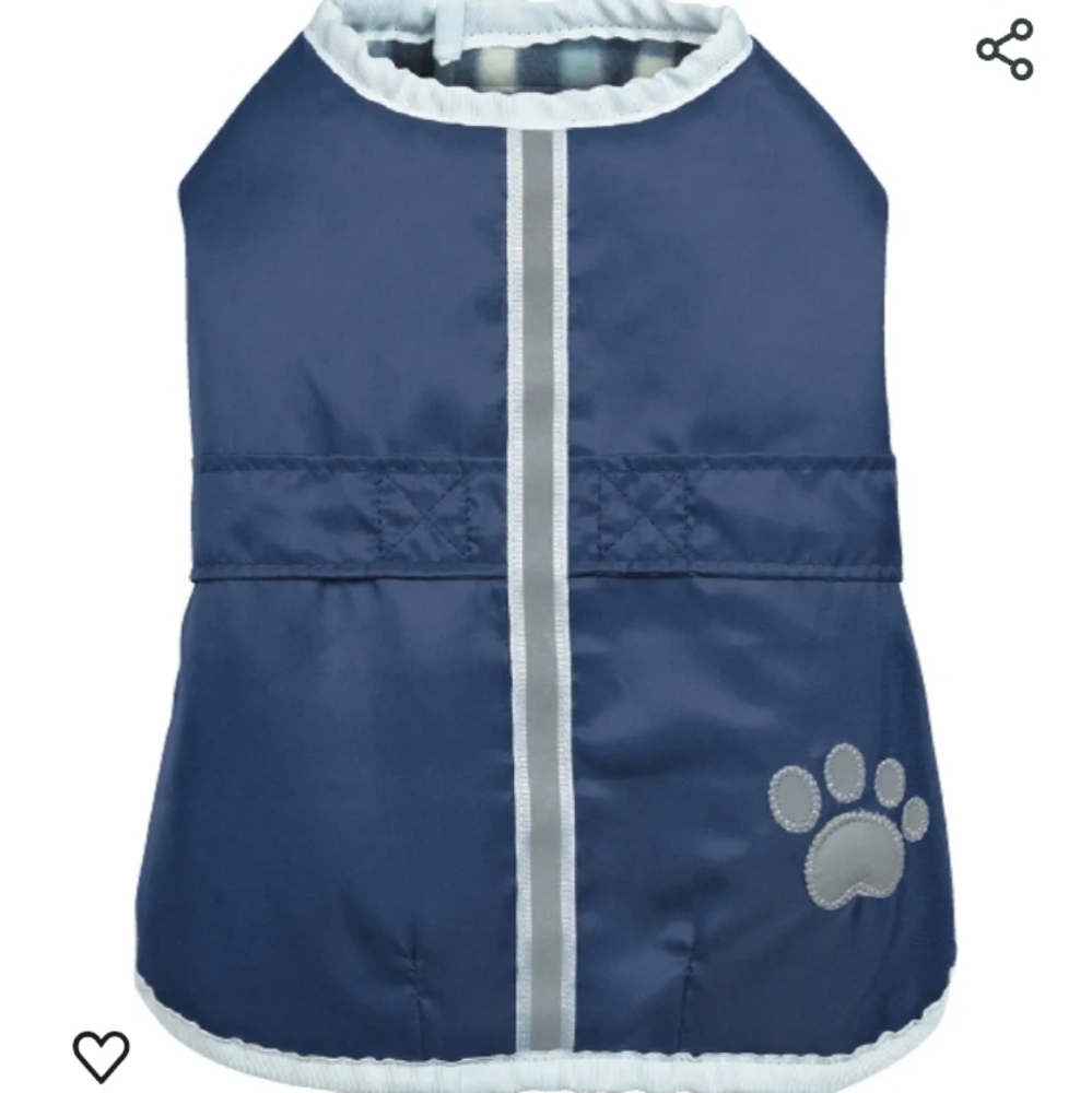 NWOT Zack & Zoey Thermapet Nor'easter Coat, Navy, Small